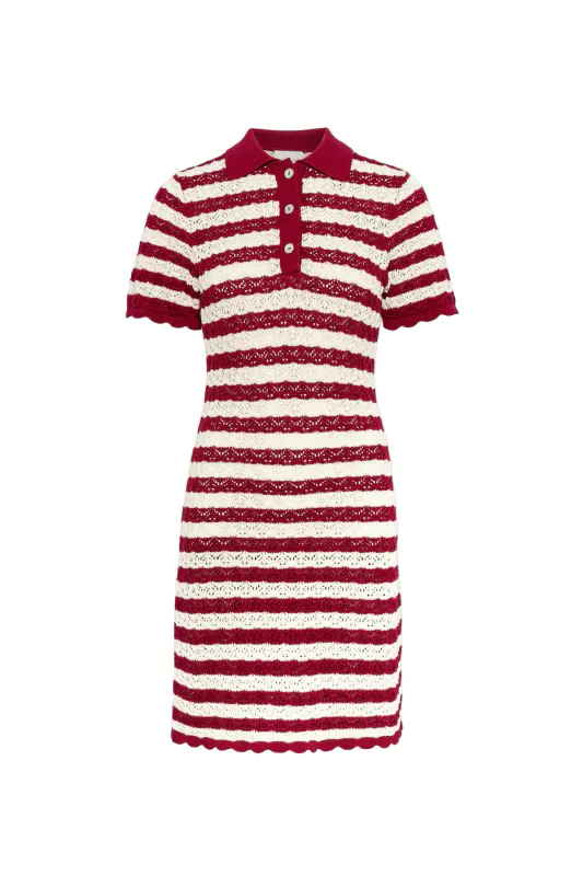Emery Dress Berry Stripe