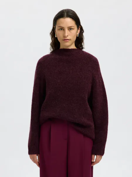 Hovedbilde SlfSia Ras Knit T-neck Fig