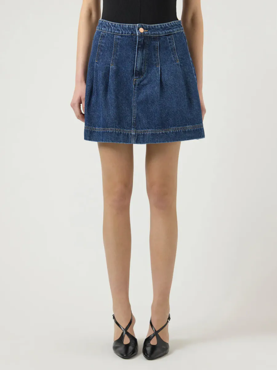 Yassalino Denim Skirt Medium Blue Denim